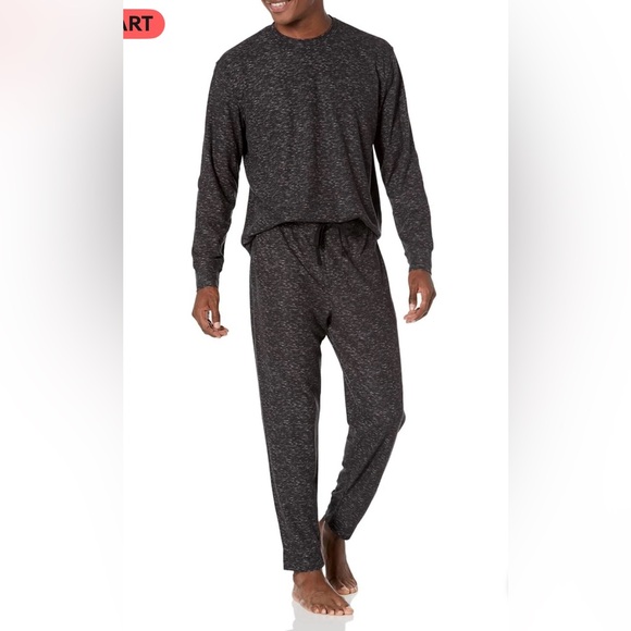 Nautica Men's Waffle Pajama Pant Set, Charcoal Heather, Large Reg $98 - Picture 1 of 4